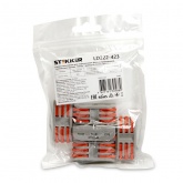 Клемма Stekker 3 х (0,08 - 2,5/4) монтажная для фазных проводников LD222-423 [уп. 25шт]