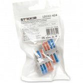 Клемма Stekker 2 х (0,08 - 2,5/4) монтажная для фазных проводников LD222-424 [уп. 25шт]