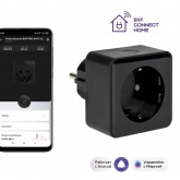 Умная розетка EKF Сonnect PRO Wi-Fi с выключателем, голосовые помощники Алиса и Маруся, черная