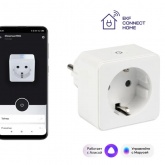 Умная розетка EKF Сonnect Wi-Fi с выключателем, голосовые помощники Алиса и Маруся, белая