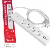 Умный удлинитель EKF Connect Wi-Fi 16А c USB голосовые помощники Алиса и Маруся