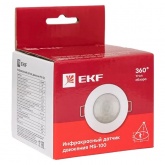 ИК датчик движения EKF PROxima встраиваемый 1200Вт 360гр. до 6м IP20