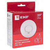 Микроволновый датчик движения EKF PROxima белый 1200Вт 360гр. до 20м IP20 MW-703