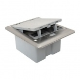 Лючок напольный EKF С-Line WP-6 под 6 модулей 45х22,5мм IP66 серебристый металлик