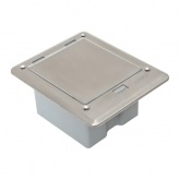 Лючок напольный EKF С-Line WP-6 под 6 модулей 45х22,5мм IP66 серебристый металлик