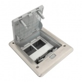 Лючок напольный EKF С-Line WP-6 под 6 модулей 45х22,5мм IP66 серебристый металлик