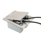 Лючок напольный EKF С-Line WP-6 под 6 модулей 45х22,5мм IP66 серебристый металлик