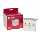 Микроволновый датчик движения EKF PROxima белый для высоких потолков 2000Вт 360гр. 30м IP65 MW-707