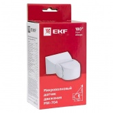 Микроволновый датчик движения EKF PROxima белый 1200Вт 180гр. до 15м IP65 MW-704