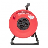 Удлинитель на катушке EKF PROxima Атлант 2.0, 4 гнезда 30м без заземления ПВС 2*0,75 6А/1,3кВт