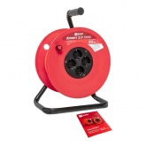 Удлинитель на катушке EKF PROxima Атлант 2.0, 4 гнезда 40м с заземлением ПВС 3*1,0 10А/2,2кВт