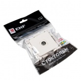 Механизм розетки EKF оконечная TV 75Ом 10дБ 240МГц Стокгольм белый