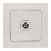 Механизм розетки EKF оконечная TV 75Ом 10дБ 240МГц Стокгольм белый