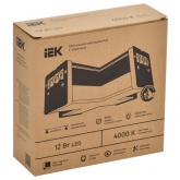 Светильник светодиодный X-образный ИЭК 1010 12Вт 4200K 180х180мм черный