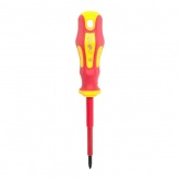 Отвертка диэлектрическая крестовая EKF Basic Master PZ1x80 мм VDE 1000В