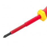 Отвертка диэлектрическая крестовая EKF Basic Master PZ1x80 мм VDE 1000В