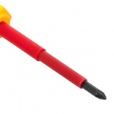 Отвертка диэлектрическая крестовая EKF Basic Master PZ1x80 мм VDE 1000В