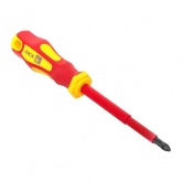 Отвертка диэлектрическая крестовая EKF Basic Master PZ2x100 мм VDE 1000В