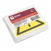 Знак пластик EKF 100х100мм (Опасность поражения электрическим током) Молния W08 PROxima