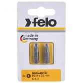 Бита Felo крестовая PZ 2X25 серия Industrial 2 шт в блистере