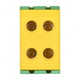 Клемма силовая вводная двойная EKF КСВ 16-50 мм2 160А желто-зеленая