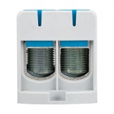 Клемма силовая вводная двойная EKF КСВ 35-150 мм2 320А синяя