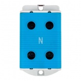 Клемма силовая вводная двойная EKF КСВ 35-150 мм2 320А синяя