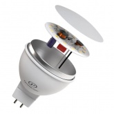 Лампа светодиодная Русский Свет RS LED 5W 2700K 220V GU5.3 500Lm теплый белый свет