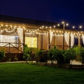 Гирлянда Белт-Лайт 2 жилы 50м шаг 40см 125 патронов E27 IP65 черный круглый провод