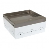 Лючок напольный EKF С-Line 6 под 6 механизмов 45х45мм из нержавеющей стали IP30 серебристый металлик