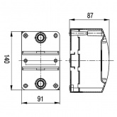 Щит распределительный навесной Ruvinil Tyco на 4 модуля под дерево Бук, 140х90х85мм