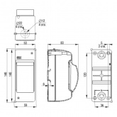 Бокс пластиковый накладной с прозрачной крышкой ИЭК KREPTA 3 КМПн 2/2 2 модуля сосна