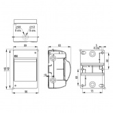 Бокс пластиковый накладной с прозрачной крышкой ИЭК KREPTA 3 КМПн 2/4 4 модуля сосна