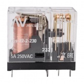 Реле промежуточное EKF AVERES slim 22/2 2NO/NC 5A 230В AC