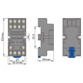 Розетка Chint CZY14B для NJDC-17/4ZS, JZX-22F/(D) и JSZ6 с 4 контактами (R)