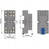 Розетка Chint CZY11B для NJDC-17/3ZS с 3 контактами