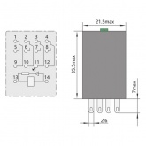 Промежуточное реле Chint с кнопкой тестирования NJDC-17(D)/4ZS 4NO/NC с индикацией LED 3А 220В AC