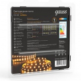 Лента светодиодная Gauss 2835/60-SMD 4.8W/m 12V DC теплый белый IP20 (упаковка 5м)