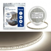 Светодиодная лента Feron LS616 180SMD(2835) 17W/m 12V IP20 5000x10x1,22mm 4200K нейтральный белый