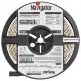 Светодиодная лента Navigator 71 400 NLS-3528W60-4.8-IP20-12V R5 4,8W 4000K (бухта 5m)