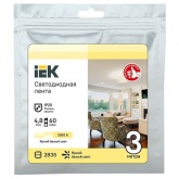 Лента ИЭК LED 3м LSR-2835WW60-4,8-IP20-12В теплый белый