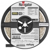 Светодиодная лента Navigator 71 402 NLS-3528WW60-4.8-IP20-12V R5 4,8W 3000K (бухта 5m)