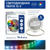 Светодиодная LED лента Feron LS606, 60SMD(5050)/м 14,4Вт/м 5м IP20 12V RGB