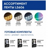 Светодиодная LED лента Feron LS606, 60SMD(5050)/м 14,4Вт/м 5м IP20 12V RGB