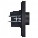 Термостат электронный с индикацией ИЭК FORTE&PIANO FP152 с датчиком 2,4м черный