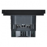 Розетка с зарядкой ИЭК FORTE&PIANO FP145 2Р+Е 16А шторки USB A+A 3,1А черный