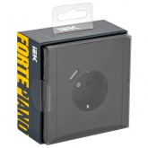 Розетка с зарядкой ИЭК FORTE&PIANO FP147 2Р+Е 16А шторки USB A+C 18Вт черный