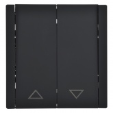 Выключатель жалюзи кнопочный ИЭК FORTE&PIANO FP111 10А черный