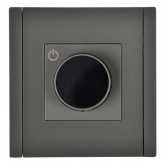 Термостат электронный с индикацией ИЭК FORTE&PIANO FP352 с датчиком 2,4м серый