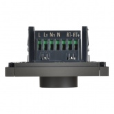 Термостат электронный с индикацией ИЭК FORTE&PIANO FP352 с датчиком 2,4м серый